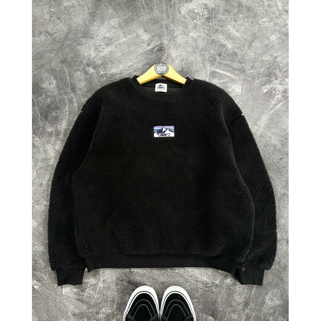 crewneck sherpa champ black