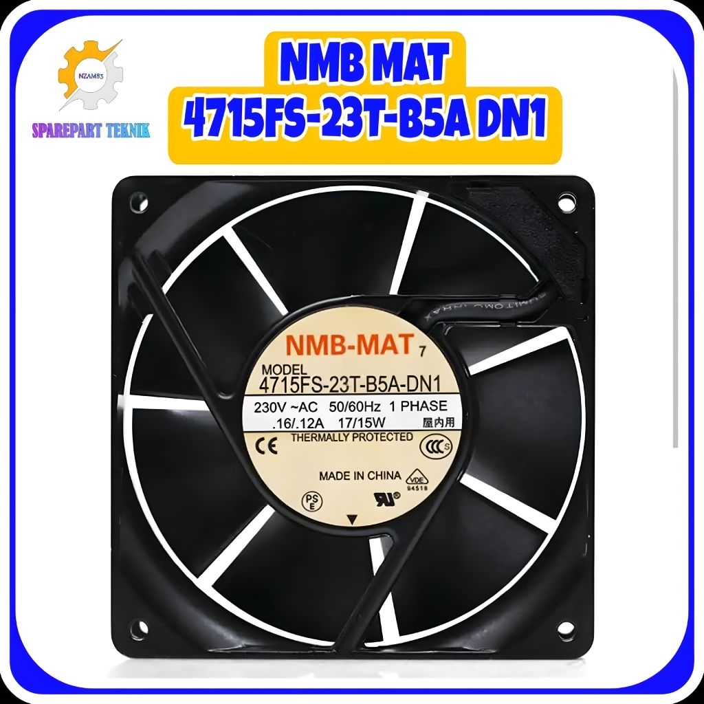 Fan NMB MAT 4715FS-23T-B5A DN1 230V AC 50/60Hz 16/12A 17/15W Cooling Fan