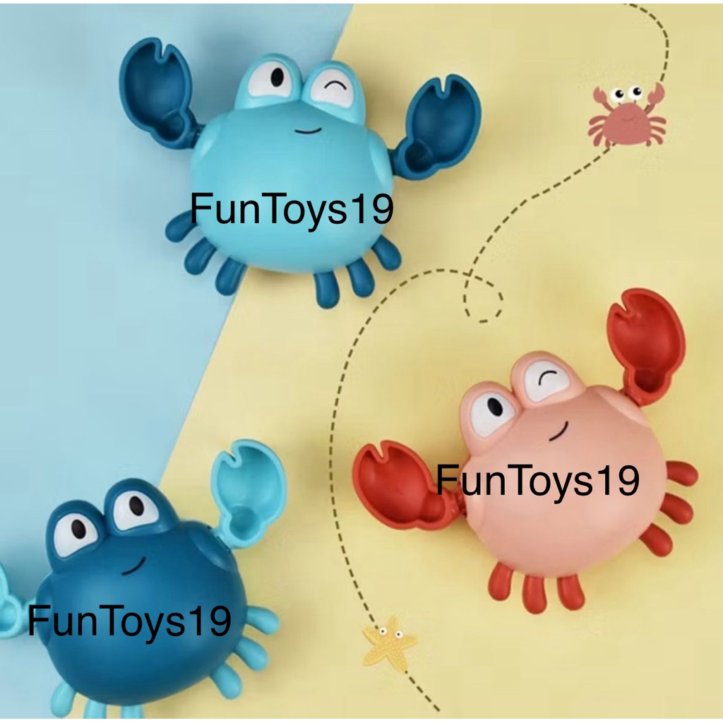 Mainan Binatang Berenang / Bebek Kepiting Kodok Berenang / Mainan Anak Mandi Bebek Bisa Berenang Put