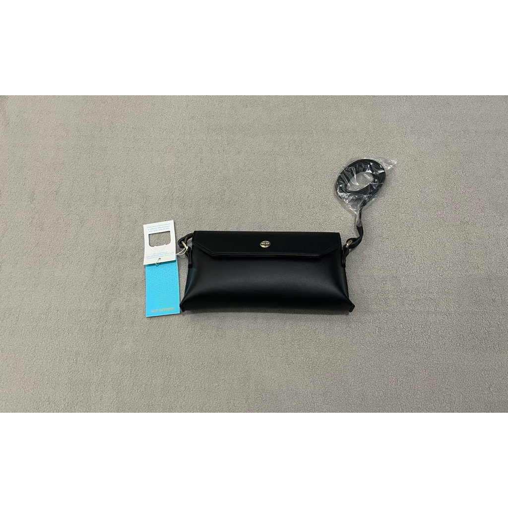 Les Catino Tas Selempang Twilly Flap Crossbody Hitam