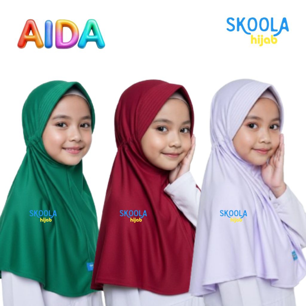 Jilbab Hijab Sekolah Anak SD Putih Instan By Skoola Hijab