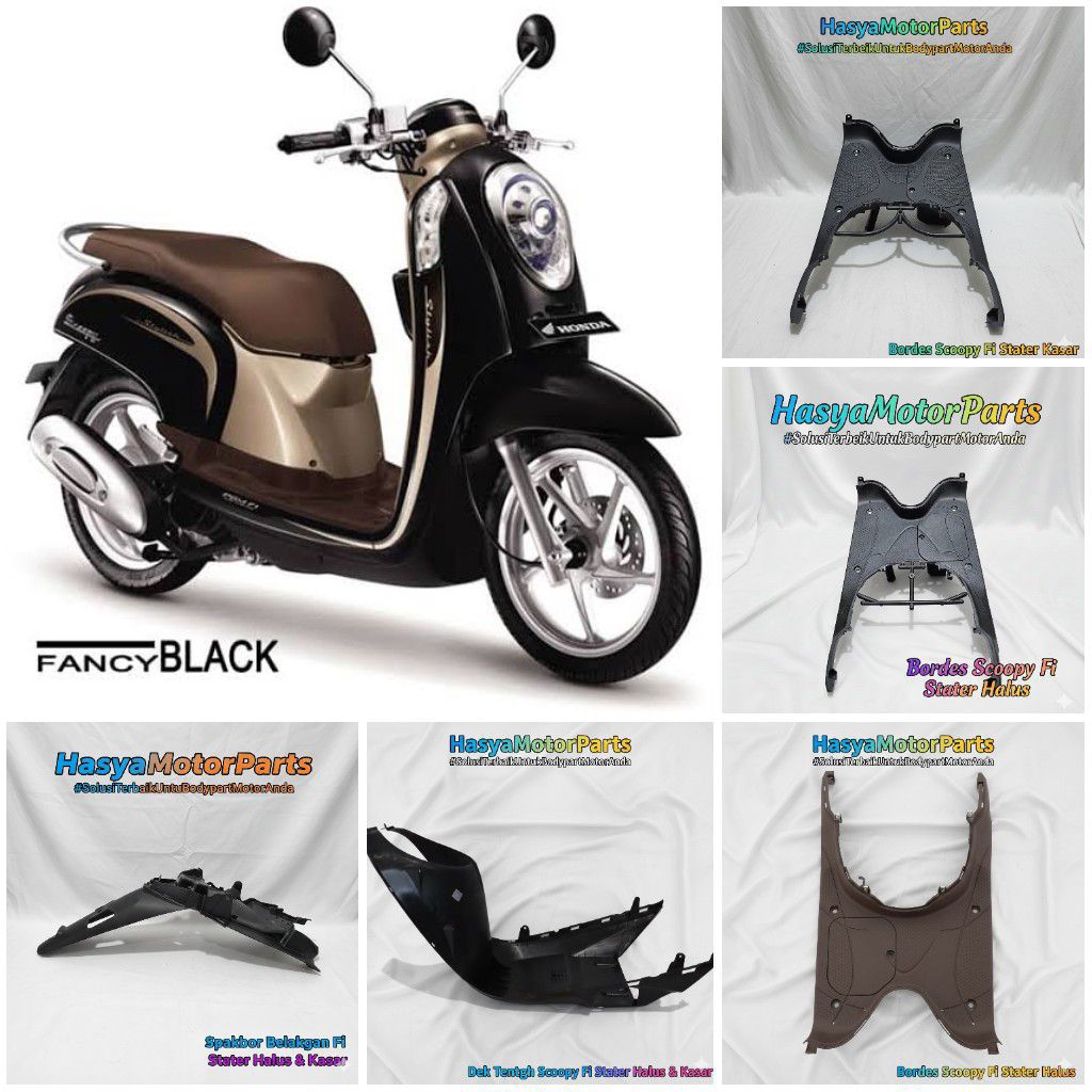 Paket Lengkap Full Set Body Kasar Depan Belakang Scoopy Fi K16 2013-2016 Kualitas Original Bahan Teb