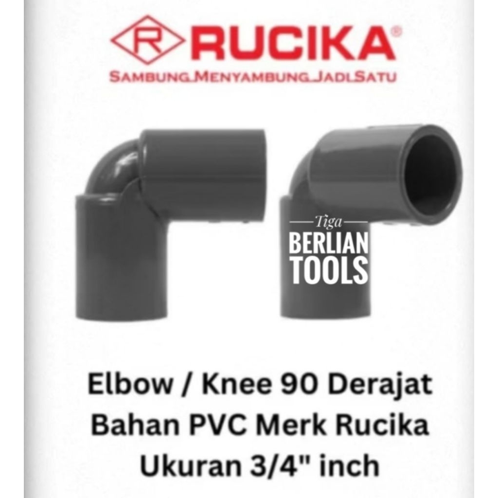 Elbow 3/4" Inch PVC Rucika AW 90 Derajat