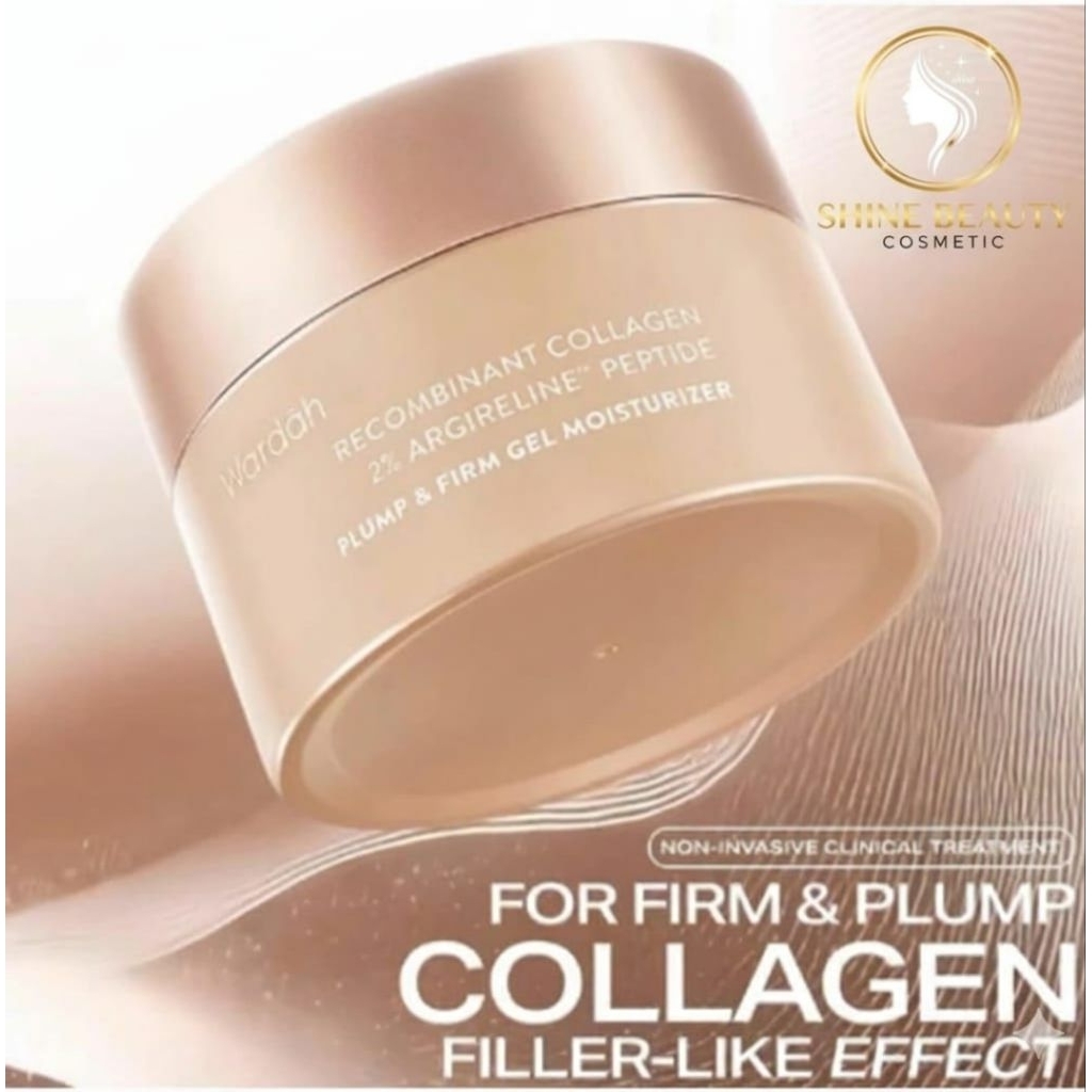 WARDAH Collagen Moisturizer – Plump & Firm Recombinant Collagen + 2% Argireline Peptide Gel Moist – 