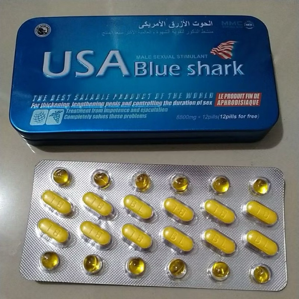 Obat Kuat Pria USA Blue Shark 12 Tablet - Tanpa Efek Samping
