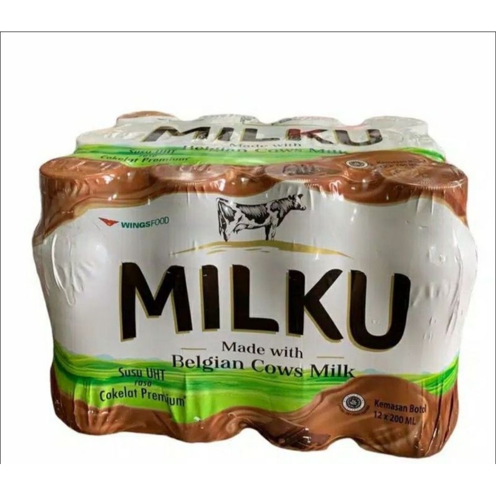 MILKU botol 1 dus isi 12 | Milku Coklat | Milku Vanila | Milku Strobery