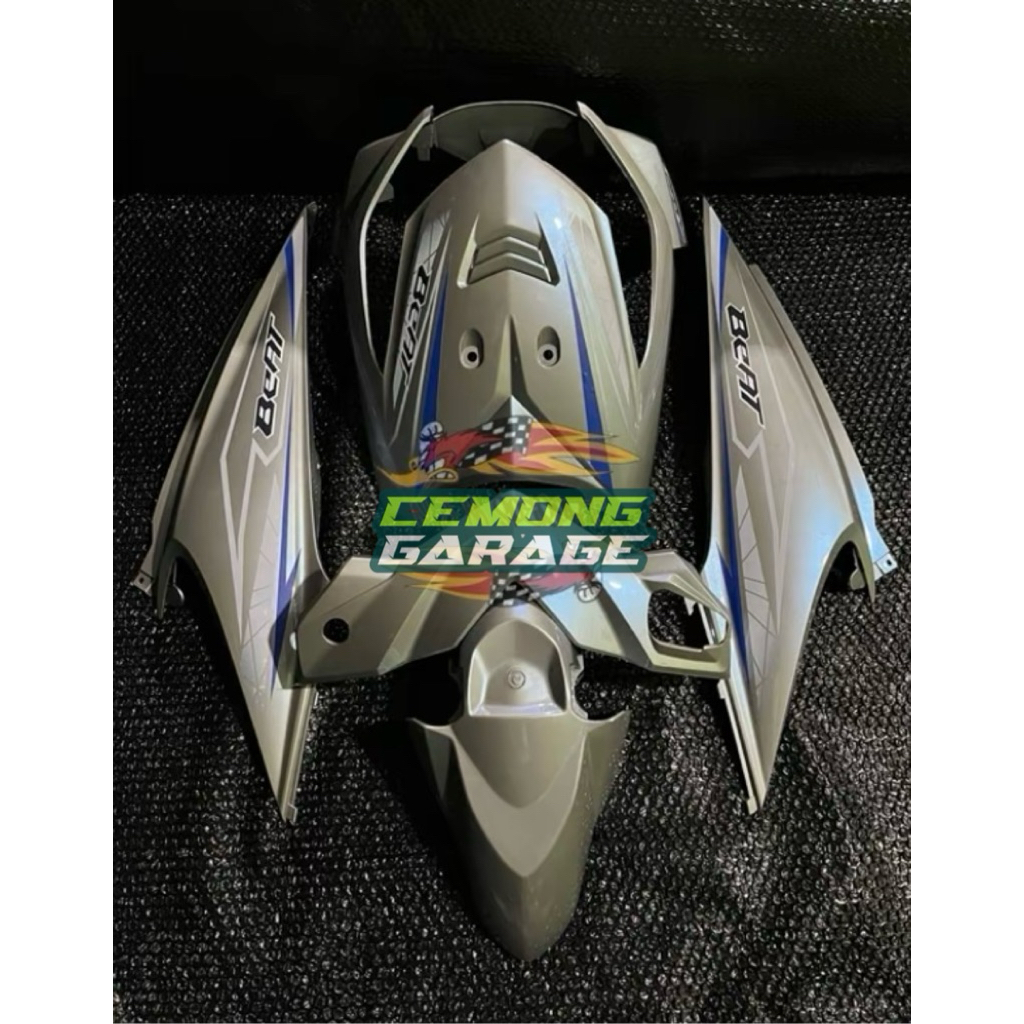 full body halus motor Honda beat karbu warna Silver berstriping