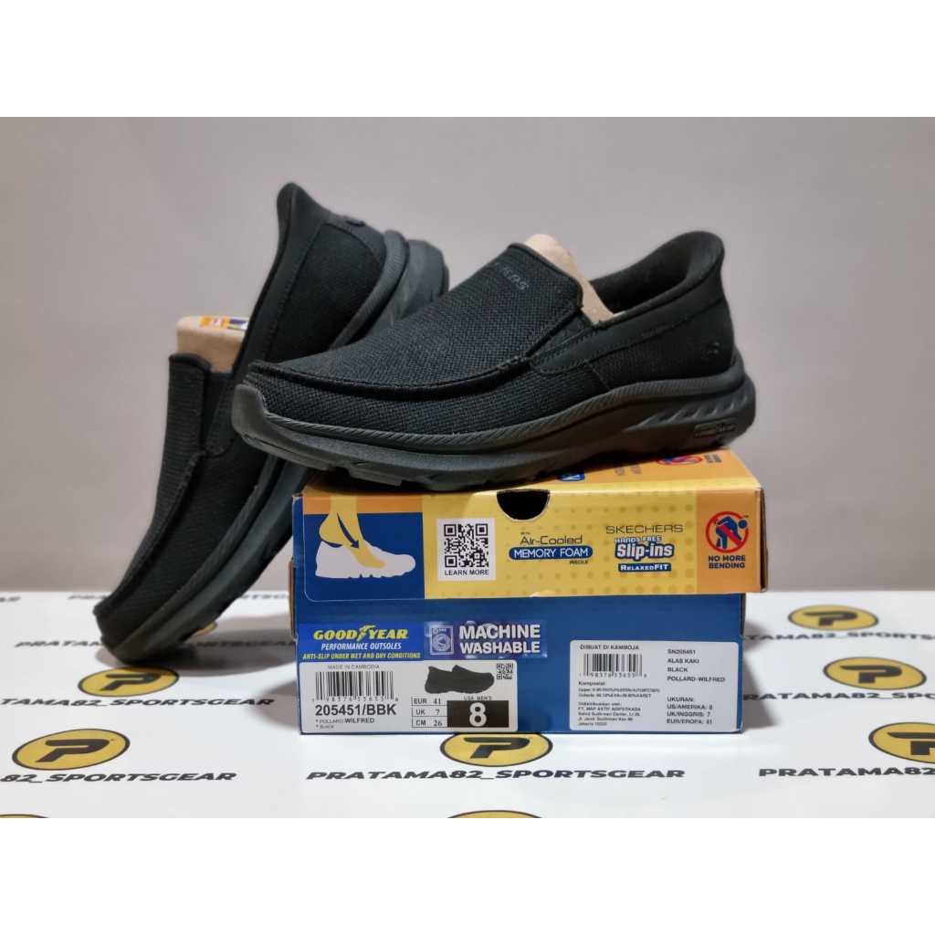 SIZE 41 ( 26 CM ) - ORIGINAL ASLI SKECHERS SLIP-INS USA POLLARD WILFRED GOODYEAR ON SEPATU PRIA KERJ