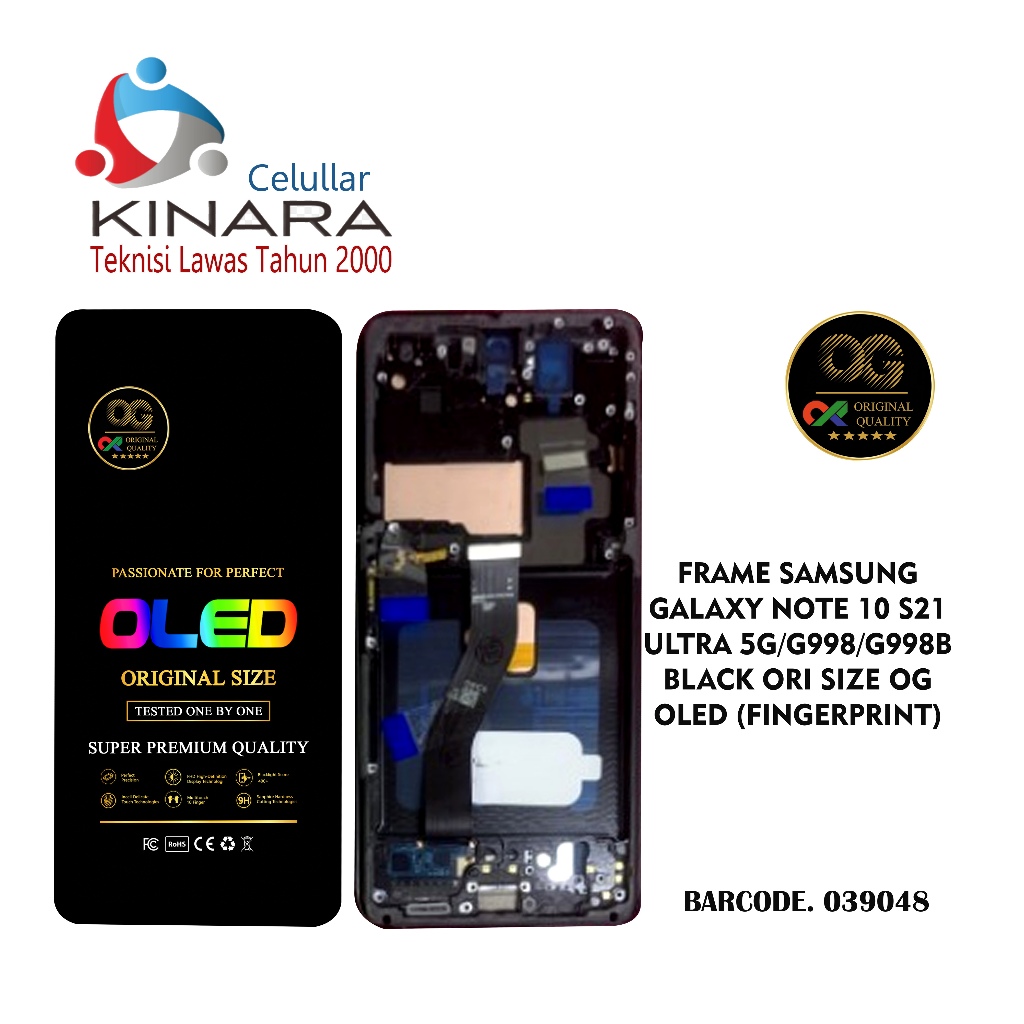 LCD TOUCHSCREEN PLUS FRAME SAMSUNG GALAXY S21 ULTRA 5G G998 G998B OG OLED + PACING BUBLE