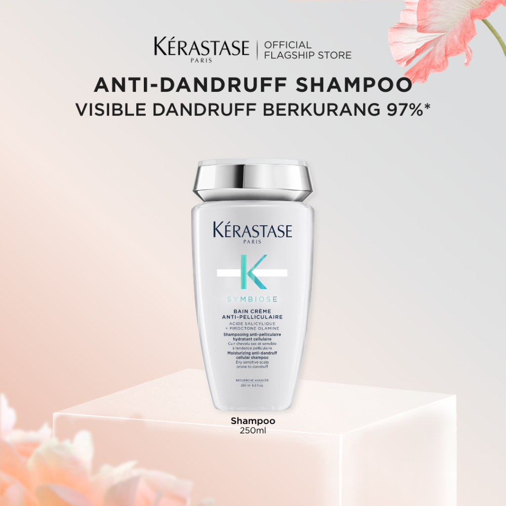 Kerastase Bain Creme Symbiose 250ml Anti Dandruff Shampoo (Dry Dandruff) - Shampoo Anti Ketombe (Ker
