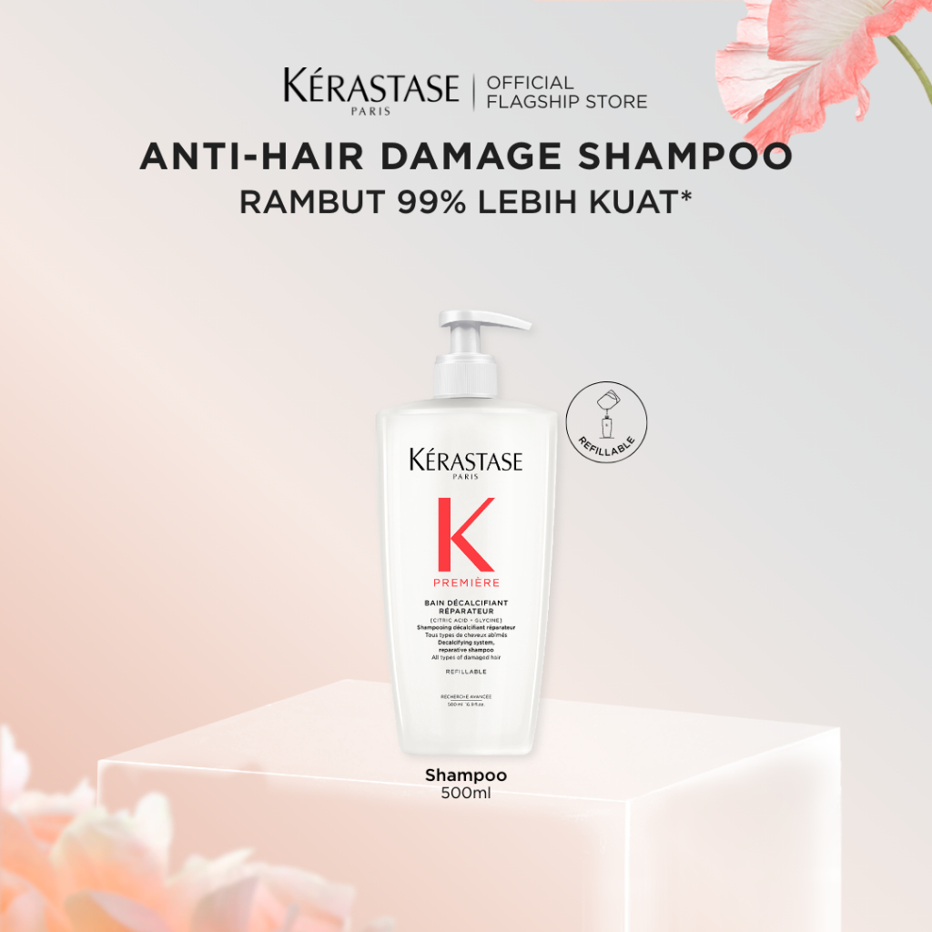 Kerastase Bain Premiere 500ml Anti-Hair Damage Shampoo - Shampoo untuk Rambut Rusak & Memperbaiki Ik