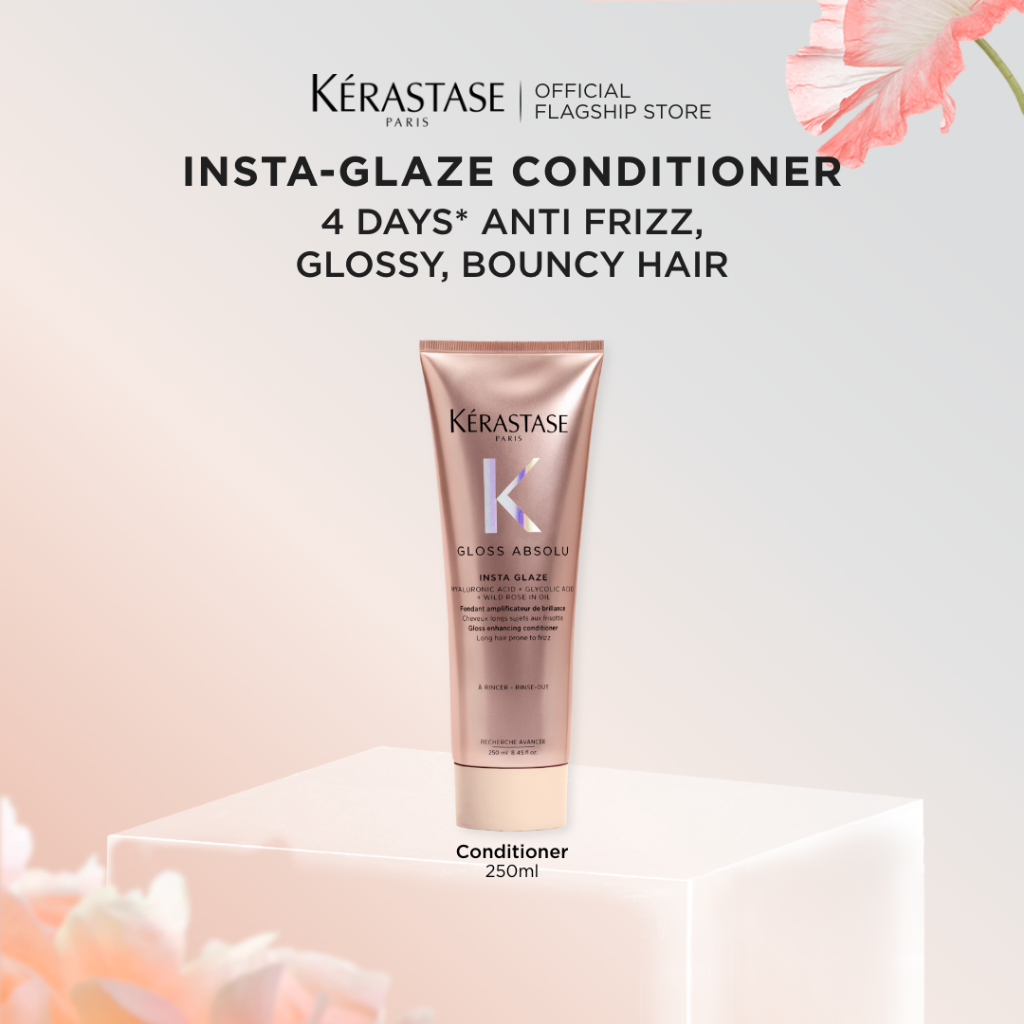 Kerastase Gloss Absolu Fondant Instant Glaze 250ml - Conditioner for Anti Frizz, Glossy, Bouncy Hair
