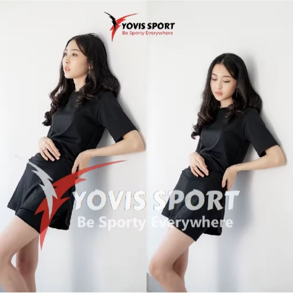Rok lapisan celana mini/rok senam mini wanita/rok senam mini yovis sport