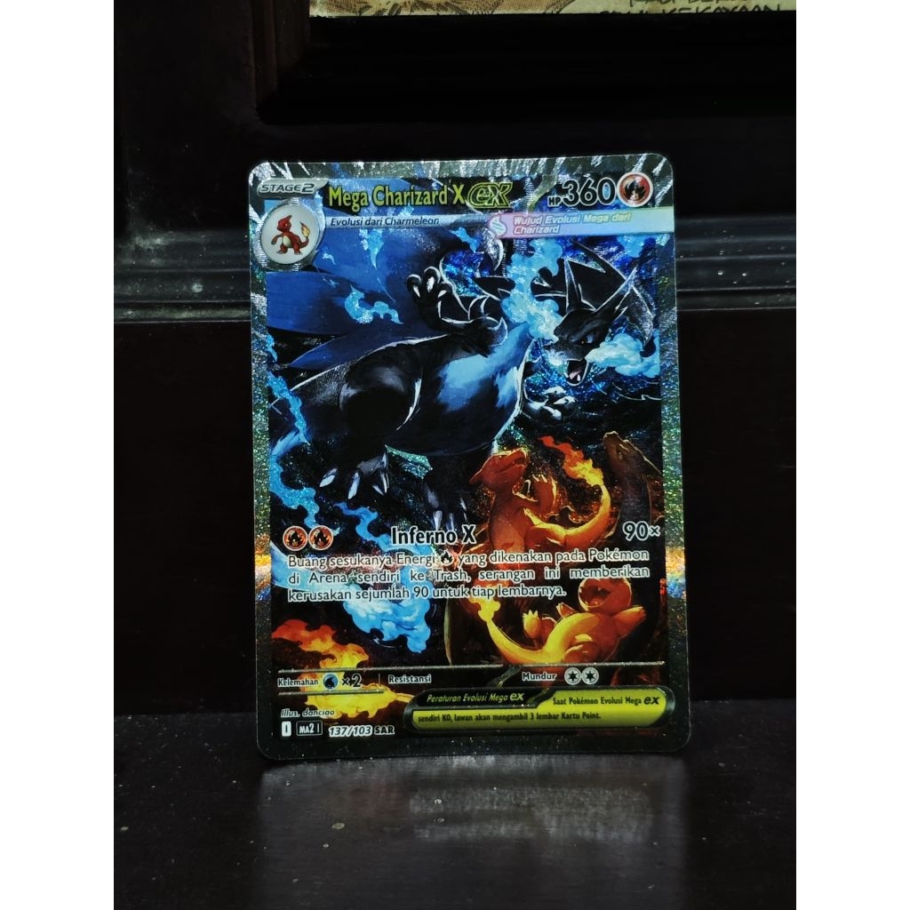 SAR Mega Charizard X EX pokemon card idn