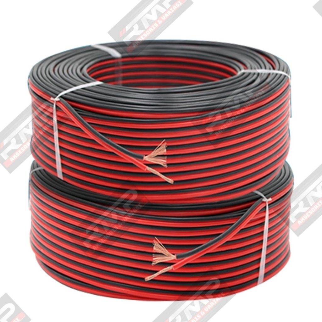 KABEL 2 JALUR AWG 24 TEMBAGA KUNING KABEL HITAM MERAH AWG 24