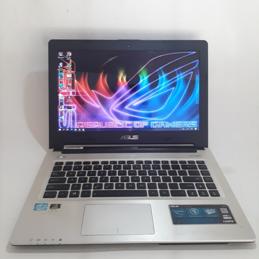 LAPTOP ASUS SLIM CORE I7 DUAL VGA RAM 8GB HARDIS SSD 256GB NVDIA GEFORCE 2GB