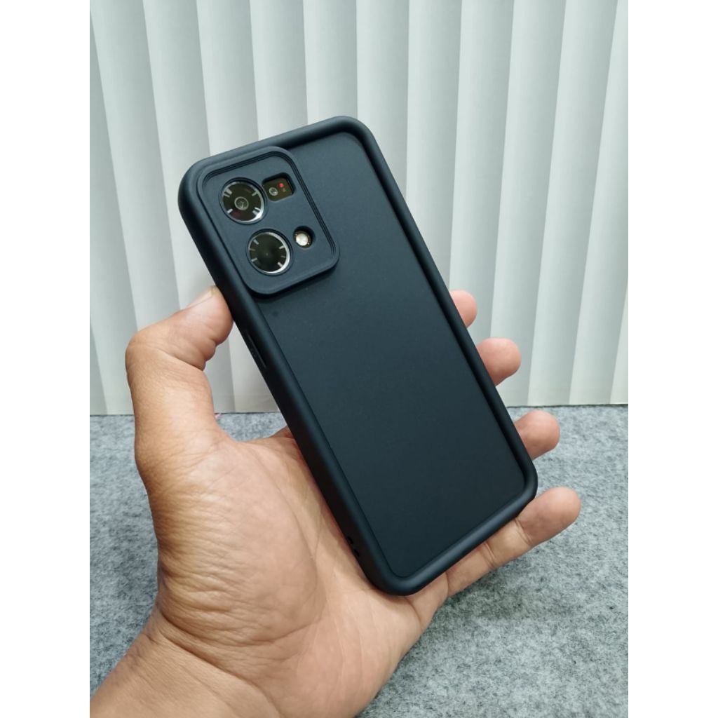 Case OPPO RENO7 RENO8 4G black matte procam softcase premium mewah berkualitas