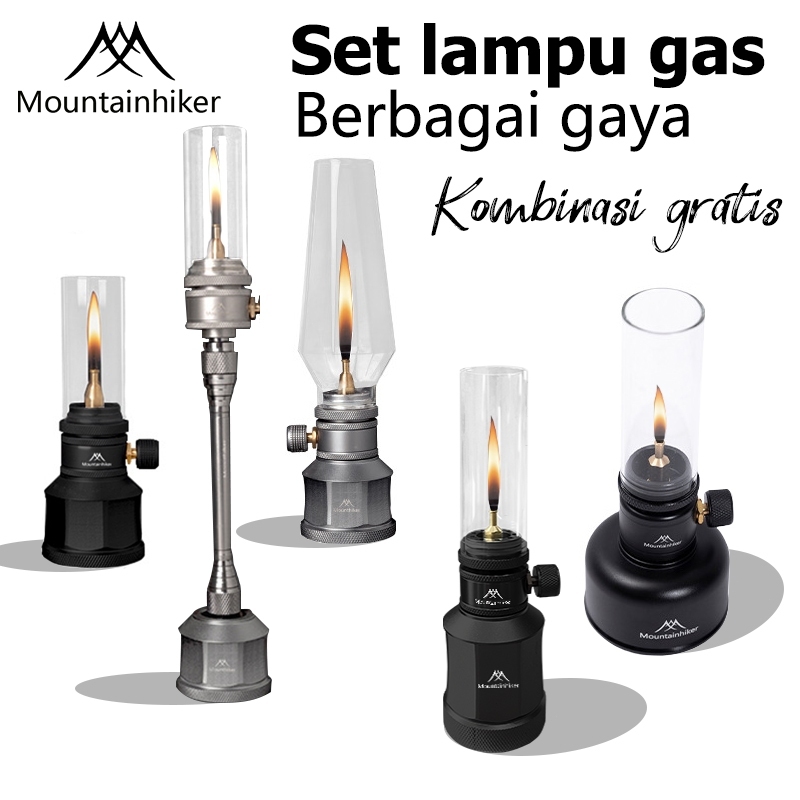 Mountainhiker Lampu Gunung Lampu gas, lentera, cahaya lilin berkemah, lentera badai