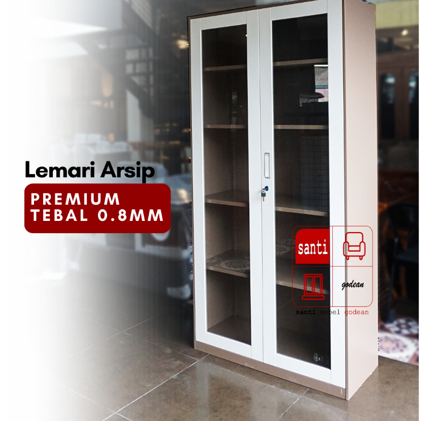 Lemari arsip besi Ayun Full Kaca