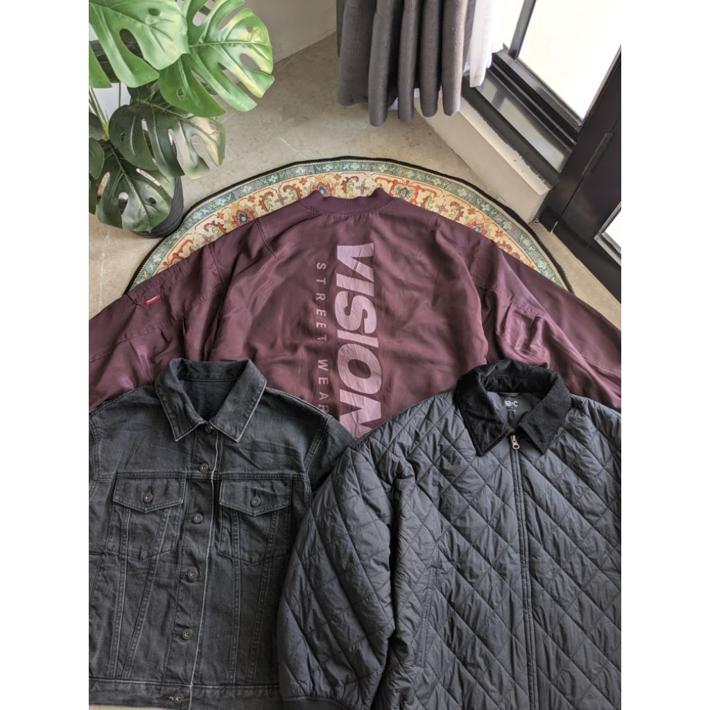 Work jacket vintage harington casual mix Uniqlo