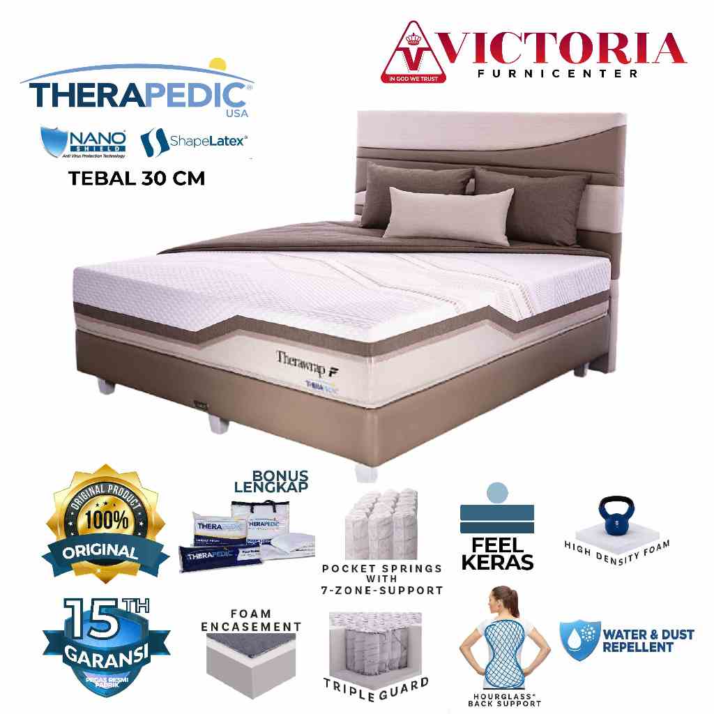 Therapedic  Therawrap F  Kasur Saja  120 x 200  120x200  Matras Mattress Spring Bed Springbed Termur