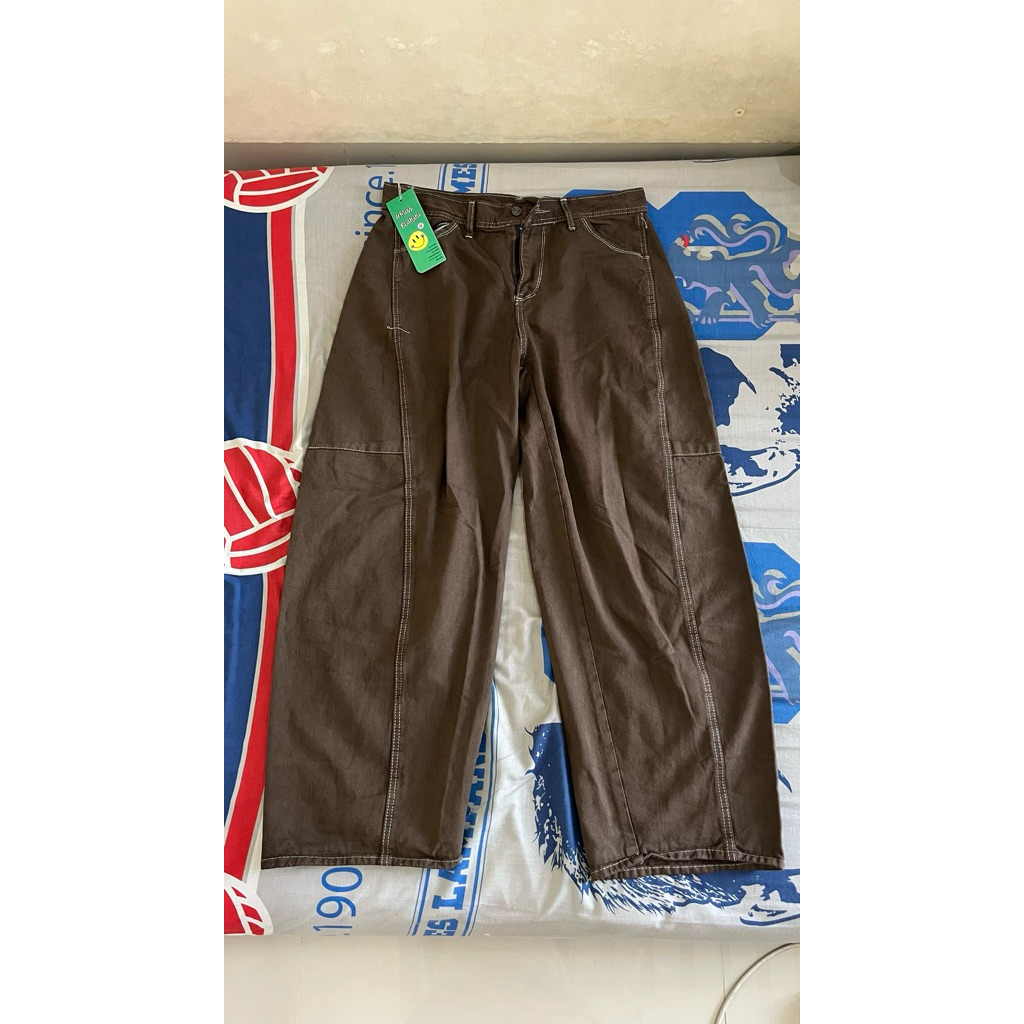 preloved barrel jeans choco