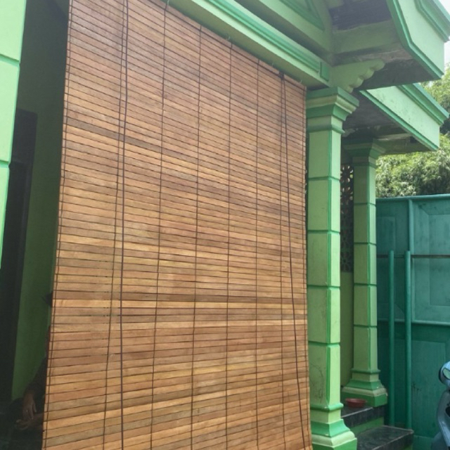 Tirai Kayu Outdoor Krey Kayu Kere Kayu Premium Ukuran Lebar 2,5 Tinggi 3 Meter