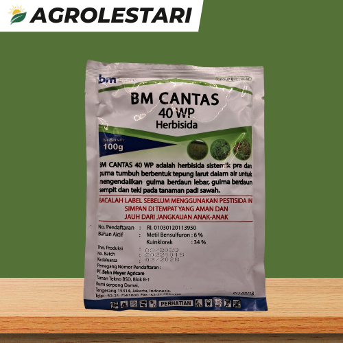 HERBISIDA Bm Cantas 40 Wp 100gr digunakan untuk mengendalikan gulma pada tanaman padi, sayuran, dan 