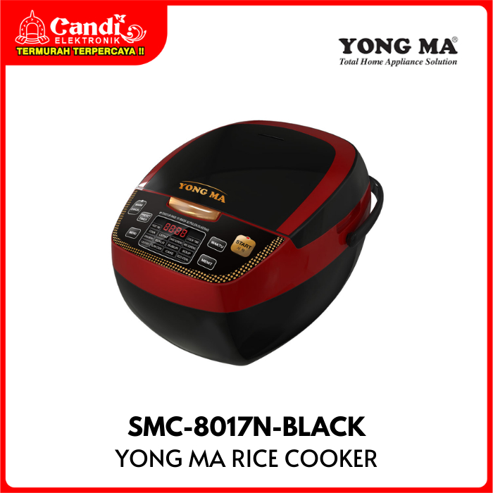 YONG MA Digital Rice Cooker 2 Liter Gold Ceramic Inner Pot SMC-8017N-BLACK