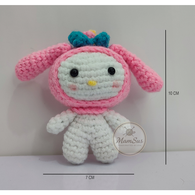 Boneka Rajut My Melody/ Amigurumi My Melody/ My Melody Crochet