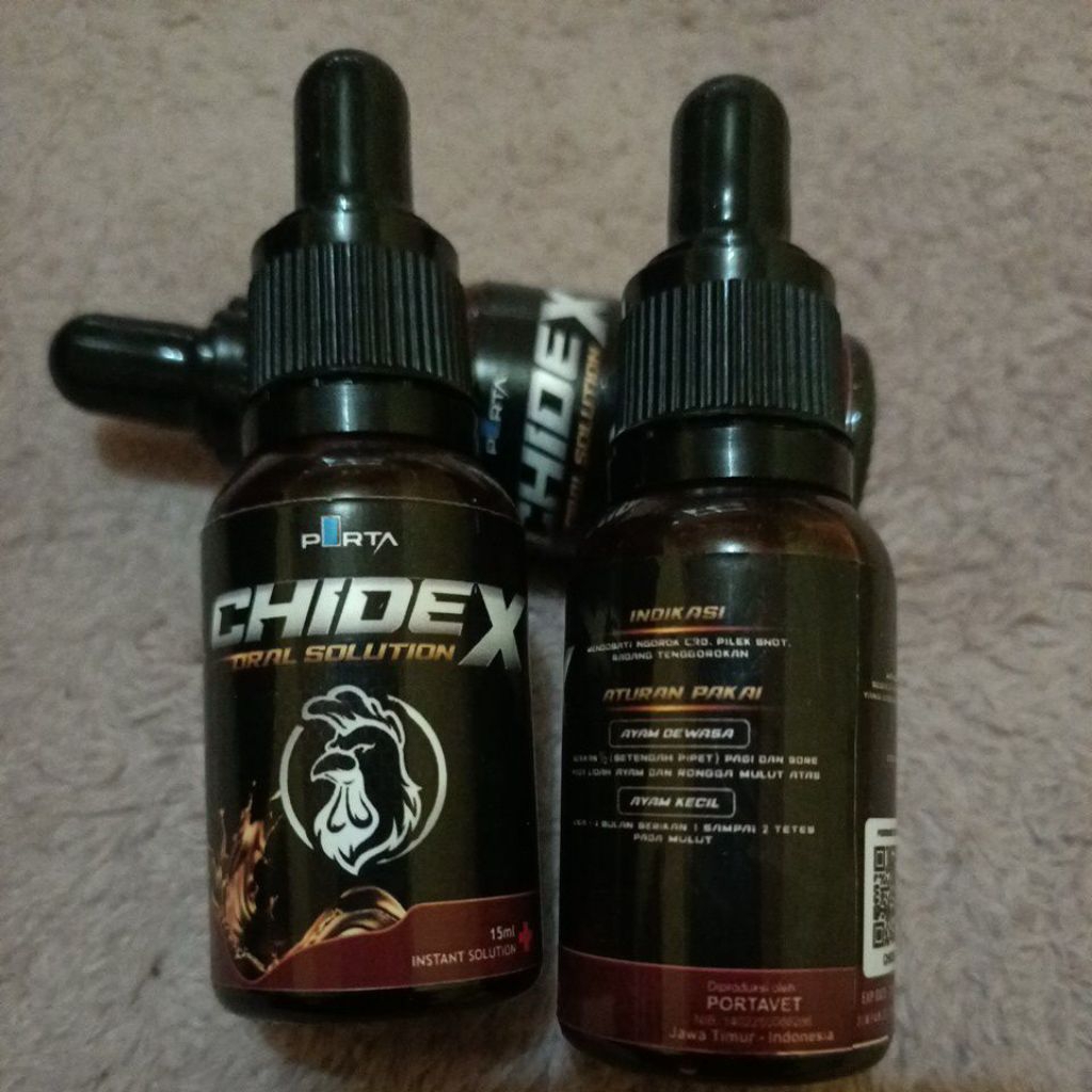 CHIDEX - obat ayam ngorok snot flu radang tenggorokan pernapasan semua jenis ayam.