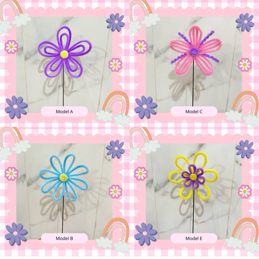 [[ BLOOMING FLOWER ]] Bunga Kawat Bulu Satuan / Bunga Kawat Bulu 1 Tangkai / Bunga Kawat Bulu Pertan