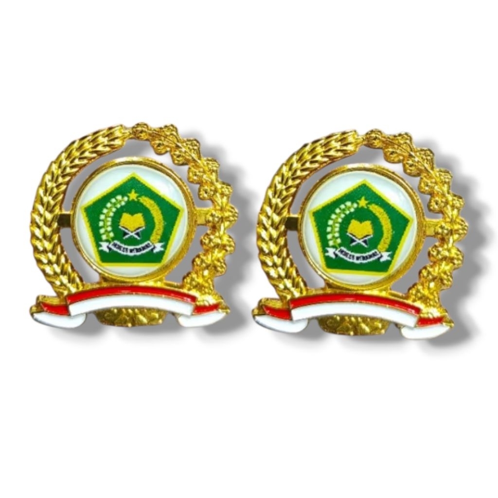 Pin Lencana Logo Kemenag Padi Kapas