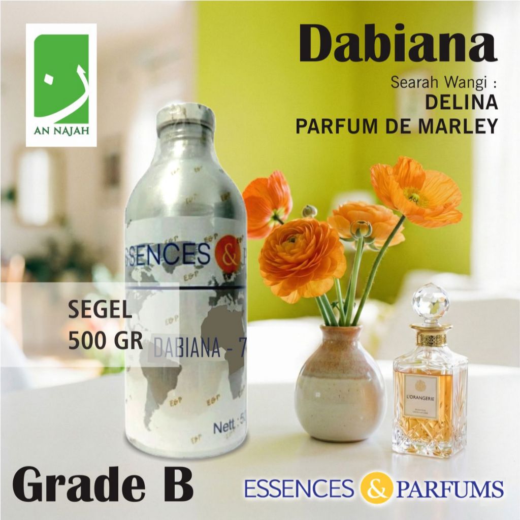 DABIANA | Grade B | Searah Wangi Delina de Marly | Essences & Parfums | 500gr Segel