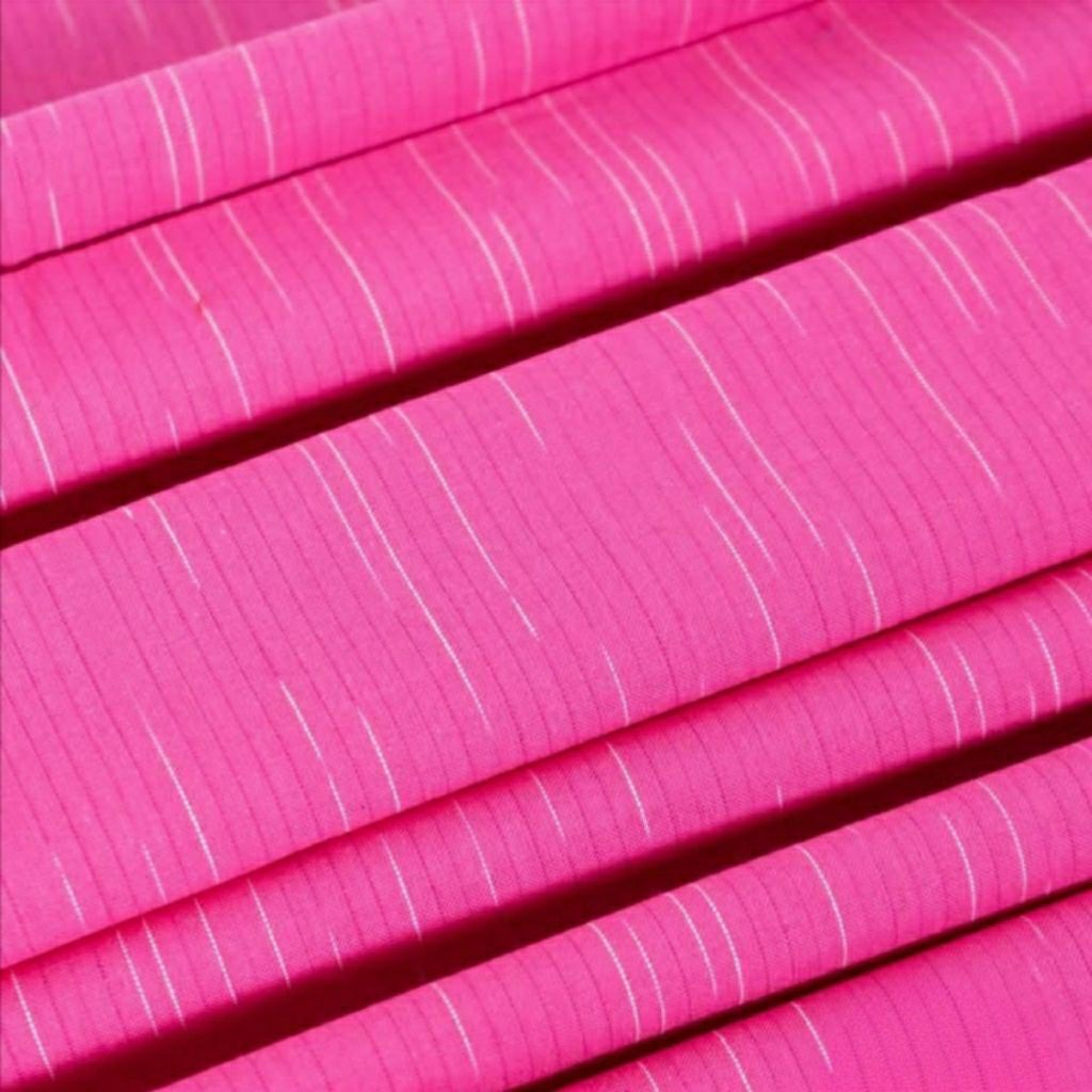 Lurik Gerimis Pink Bhayangkari / Kain Tenun Lurik Pink Cerah