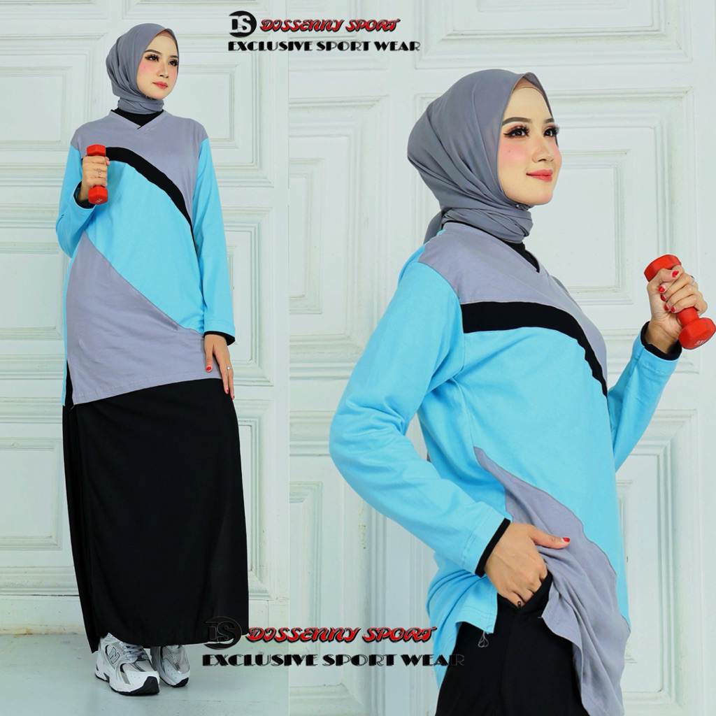 Set Olahraga Rok Celana wanita Muslimah syar'i//Setelan Olahraga Rocela//Rok Celana