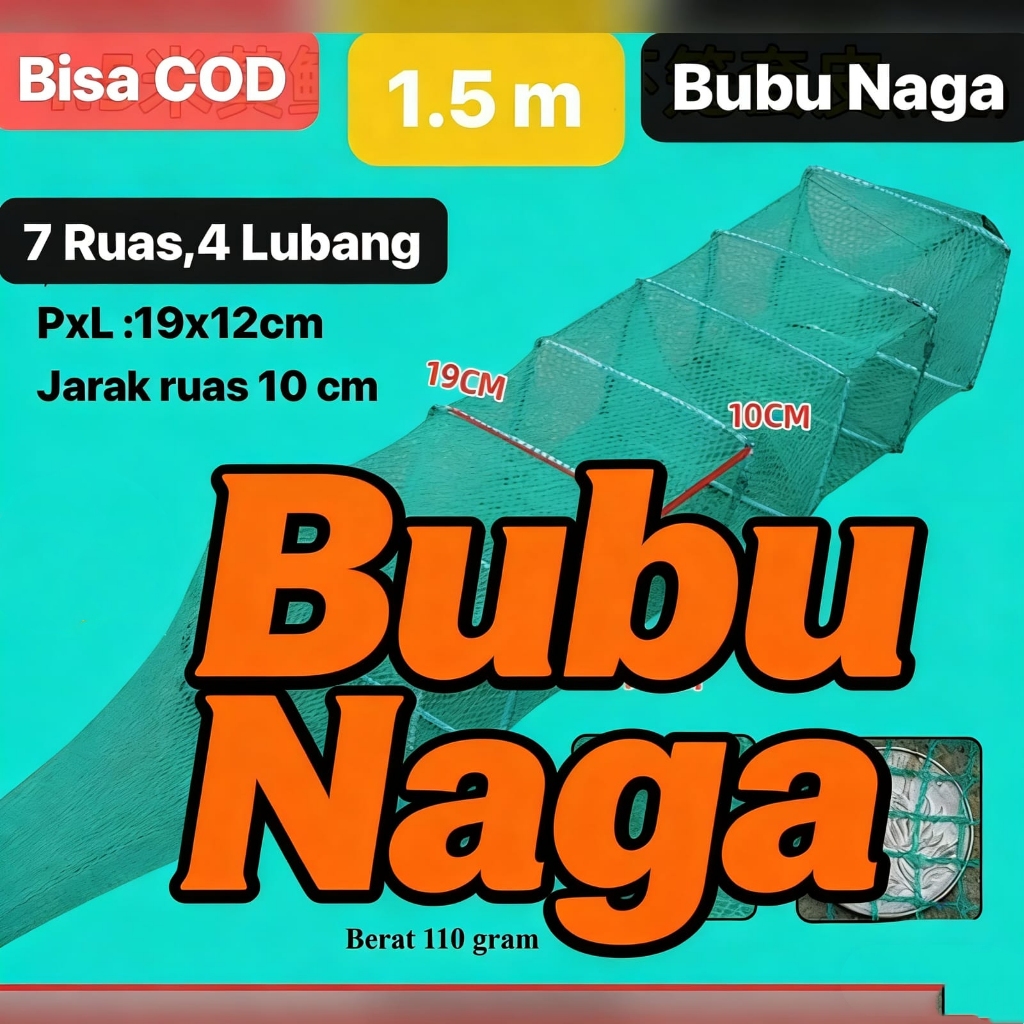 BUBU NAGA 1.5M DAN 2.5M PERANGKAP IKAN UDANG LOBSTER BISA BAYAR DI TEMPAT
