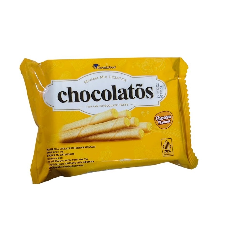CHOCOLATOS WAFER ROLL COKLAT PUTIH KEJU