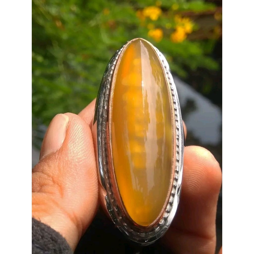 cincin akik pandan nanas sisik betik kasar asli natural alam