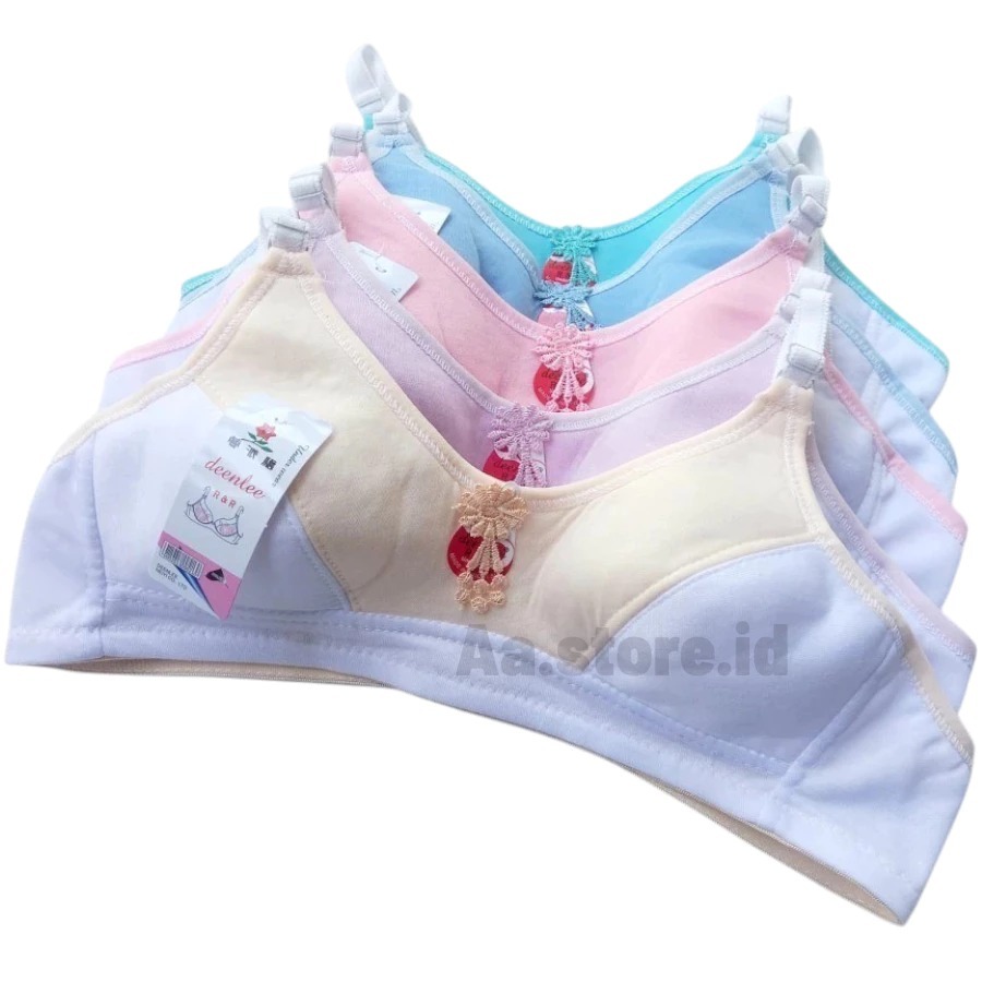 Sport Bra Remaja / BH Remaja / Sport Bra ABG / BH Bra Pelajar Anak Perempuan Polkadot Bahan Katun