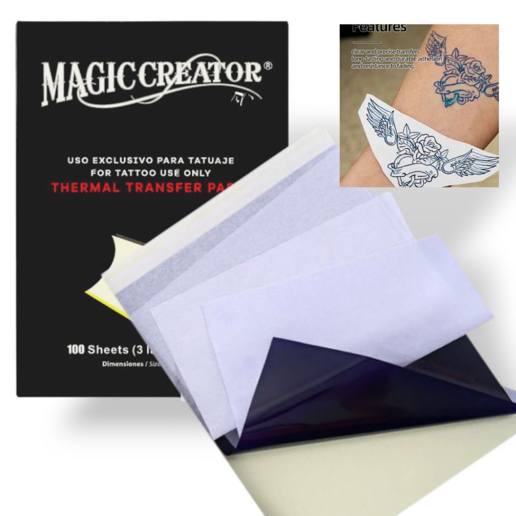 Magiccreator Kertas Transfer Tattoo Thermal Paper 4 Lapis A4 | Tattoo Stencil Paper Profesional
