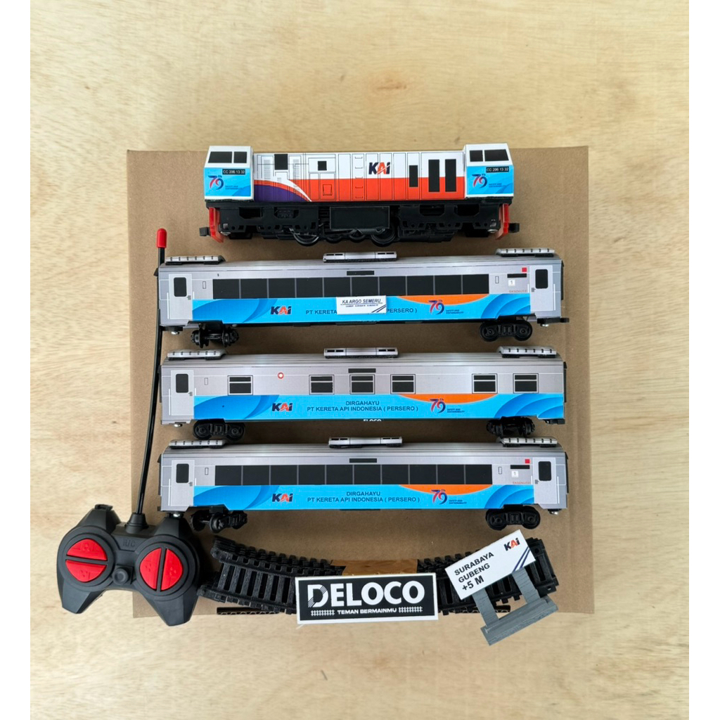 paket Rangkaian murah Mainan Kereta Api Indonesia RC,Kereta api mainan Remot control,Lokomotif cc206