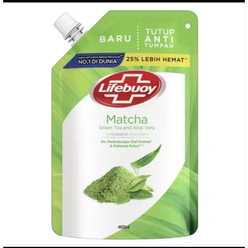 (PROMO) LIFEBUOY SABUN MANDI CAIR MATCHA 450ML