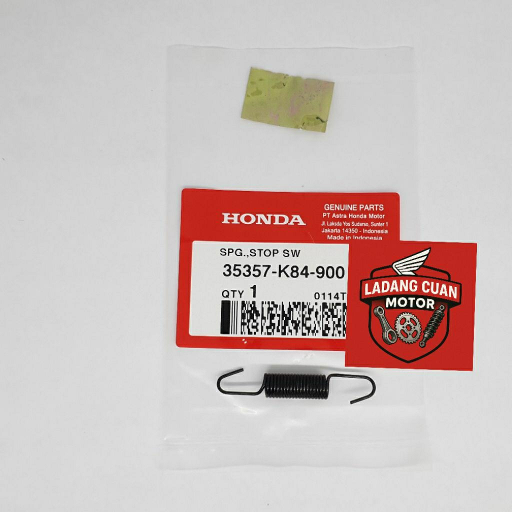 35357K84900 SPRING STOP SWITCH PER SWIT SWITCH REM BELAKANG CRF 150 L ORIGINAL HONDA