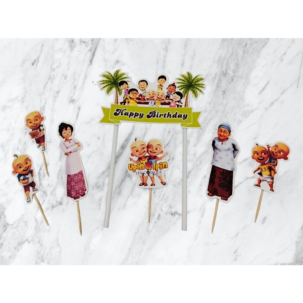toppercake hiasan  kue ulangtahun birthday upin ipin