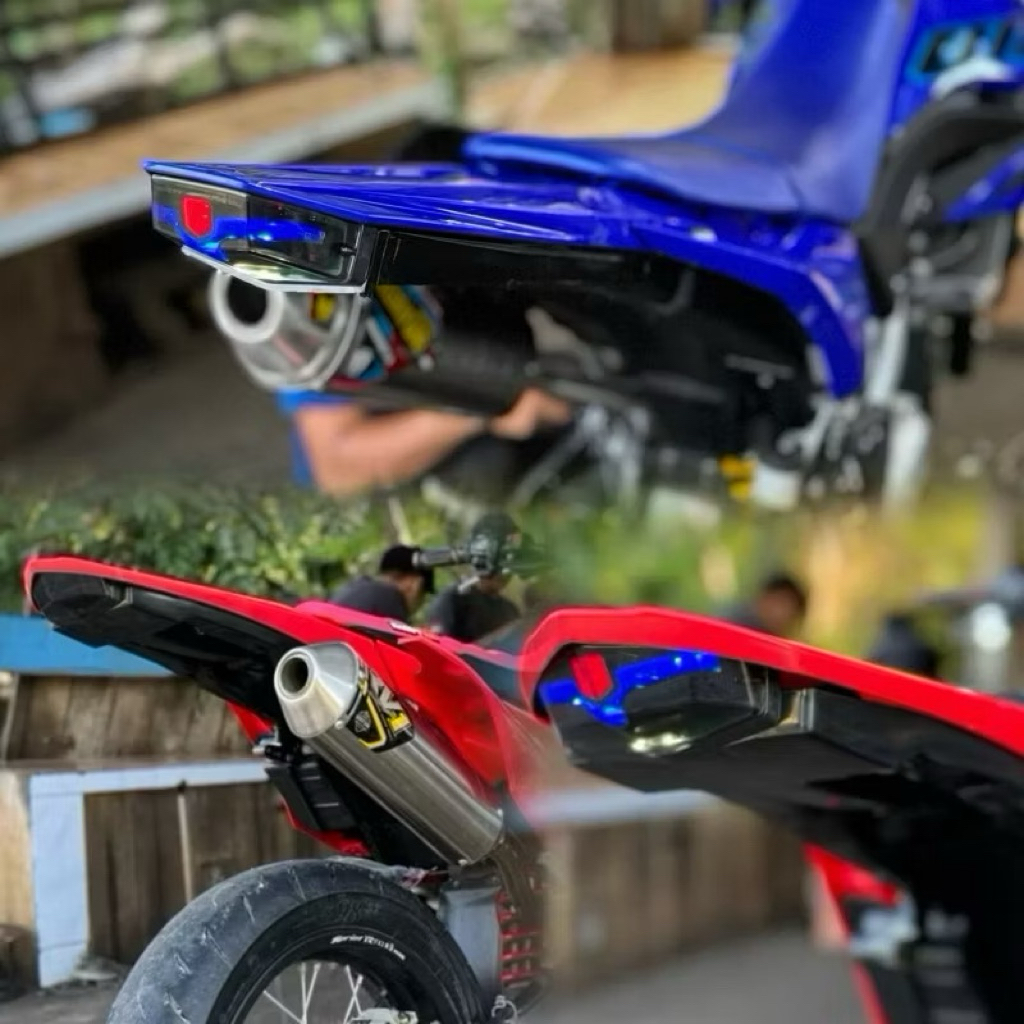 buntut spakbor klx bf crf150 wr155 undertail crf 150 / klx bf / wr 155 led plastik abs / spakbor sle