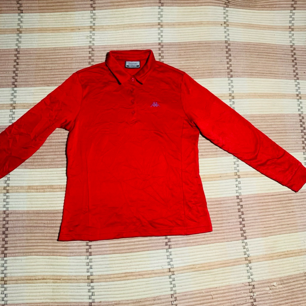 Baju Polo Kaos Lengan Panjang Wanita KAPPA 95  Red  Original Second Preloved