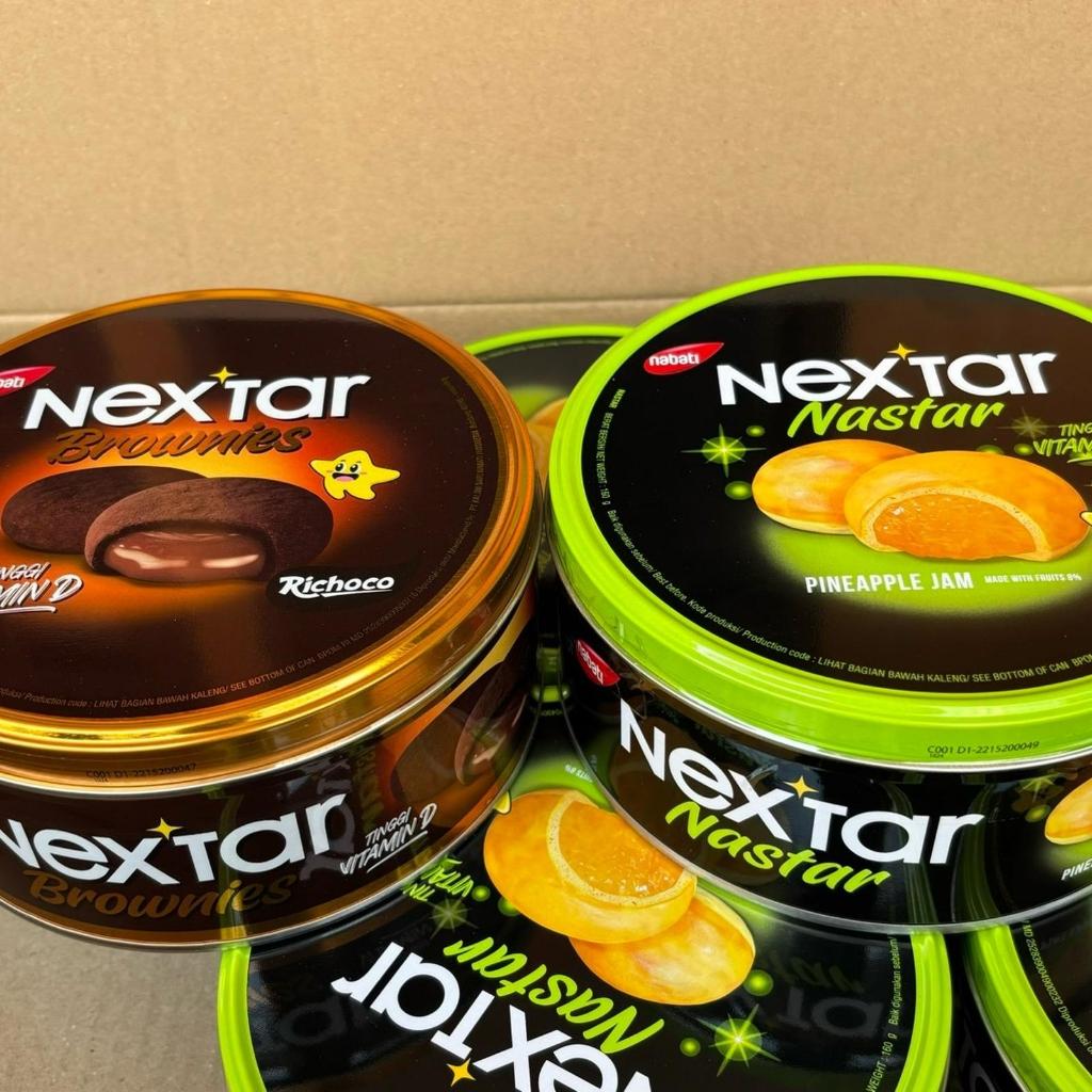 Nextar Nastar Nanas Cokelat KALENG 160 Grams makanan ringan snack hampers lebaran biskuit wafer kale
