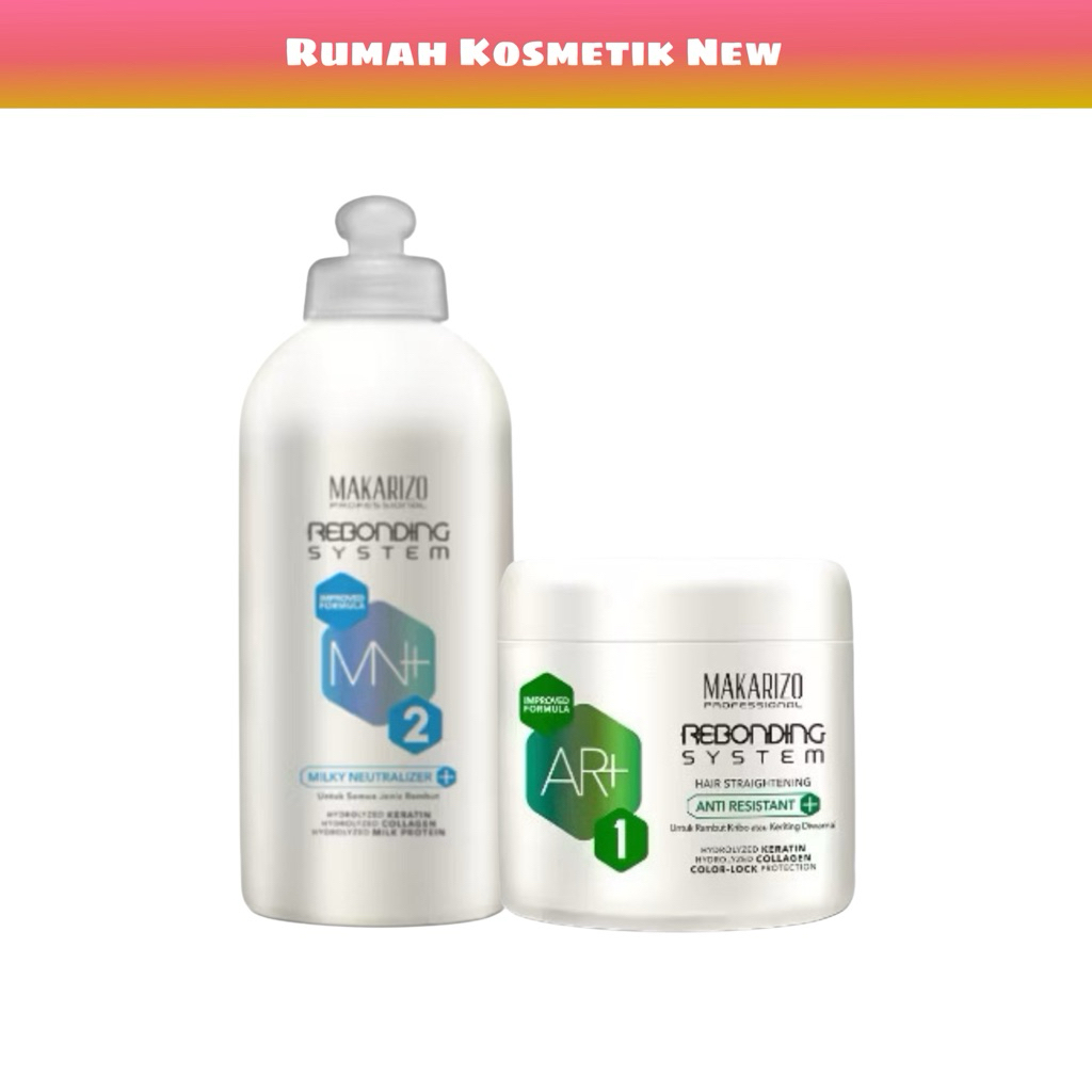 Makarizo Paket Rebonding System Step1 + Step2 500gr - Varian Anti Resistant