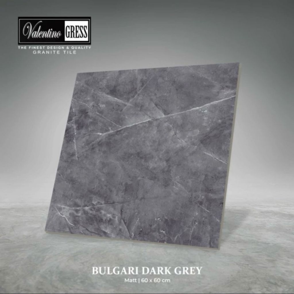 Granit 60x60 Valentino gress BULGARI DARK GREY | GLOSSY